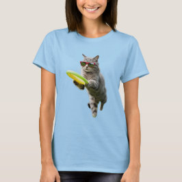 Schattige Tabby Disc Golfer T-shirt