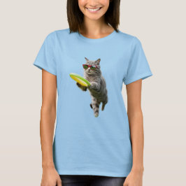 Schattige Tabby Disc Golfer T-shirt