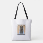 Schattige Tabby Kat Grappige Quote Tote Bag (Achterkant)