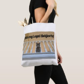 Schattige Tabby Kat Grappige Quote Tote Bag (Dichtbij)