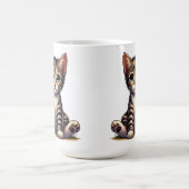 Schattige Tabby Kitten met blauwe ogen Koffiemok (Center)