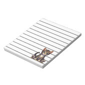 Schattige Tabby Kitten met blauwe ogen Notitieblok (Linkerzijde)