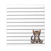 Schattige Tabby Kitten met blauwe ogen Notitieblok (Voorkant)