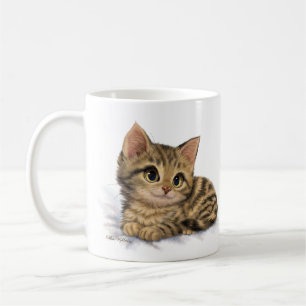 Schattige Tabby Poes Cartoon Koffiemok