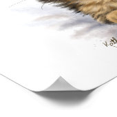 Schattige Tabby Poes Cartoon Poster (Hoek)