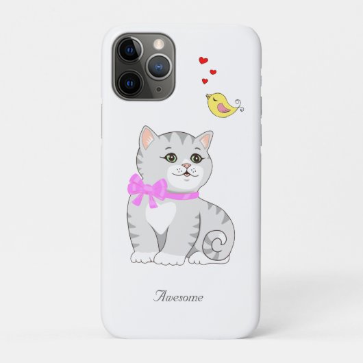 Schattige tabby poes kat op wit Case-Mate iPhone case (Achterkant)