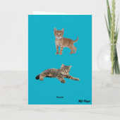 Schattige Tabby Twist Kaart (Achterkant)