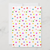 Schattige tabbykat, ballonnen en confetti verjaard kaart (Achterkant)