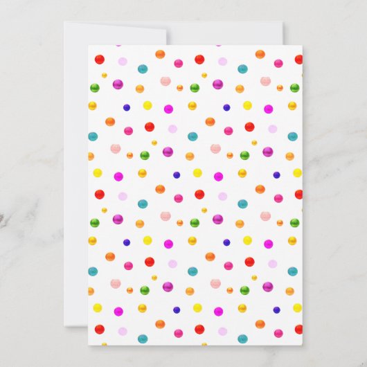 Schattige tabbykat, ballonnen en confetti verjaard kaart (Achterkant)