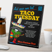 Schattige Taco dinsdag Mexicaans eten  Reclamebord Met Voetstuk