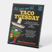 Schattige Taco dinsdag Mexicaans eten  Reclamebord Met Voetstuk (Voorkant)