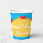 Schattige Taco Kinder 1e Verjaardagsfeest Mexicaan Papieren Bekers (Links)