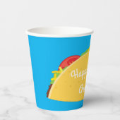 Schattige Taco Kinder 1e Verjaardagsfeest Mexicaan Papieren Bekers (Voorkant)