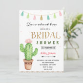 Schattige taco over liefdesfeestfeestje kaart (Staand voorkant)