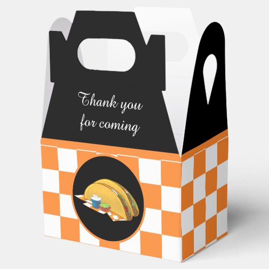 schattige taco-verzameling ingecheckt bedankdoosjes (Geopend)