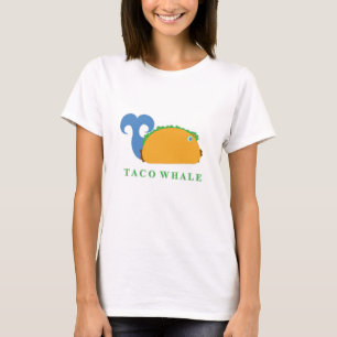 Schattige Taco Whale Cartoon Karakter T-shirt