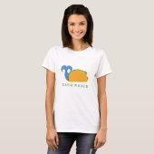 Schattige Taco Whale Cartoon Karakter T-shirt (Voorkant volledig)