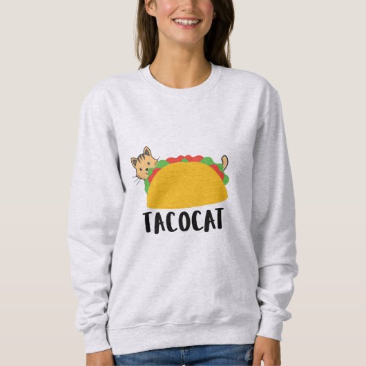Schattige TacoCat Design Sweatshirt, Cat Lover Cat Trui (Voorkant)