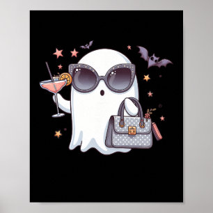 Schattige Tail Ghost Boujee Boojee Halloween Drink Poster