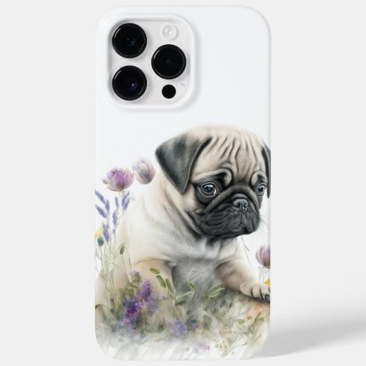 SCHATTIGE TAN- EN ZWARTE PUG-PUPPY Case-Mate iPhone CASE (Achterkant)