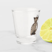 Schattige Tan Tabby Kitten Sitting Napping Shot Glas (Links)