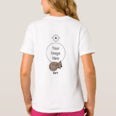 Schattige Tan Tabby Kitten Slaapnaamtag T-shirt (Achterkant)