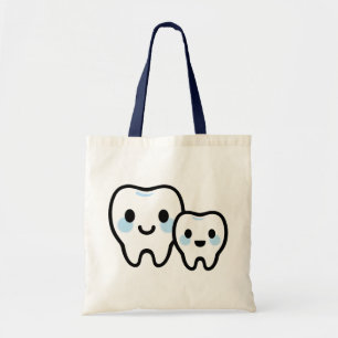 Schattige Tand Familie – Lachende Ouder en Kind On Tote Bag