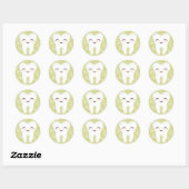 Schattige Tand - Groene Stickers (Vel)