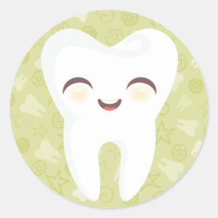 Schattige Tand - Groene Stickers
