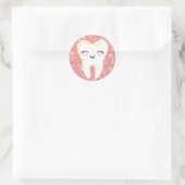 Schattige Tand - Roze Stickers (Tas)