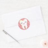 Schattige Tand - Roze Stickers (Envelop)