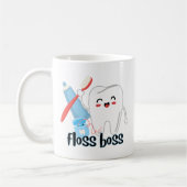 Schattige Tandarts Floss Baas Koffiemok (Links)