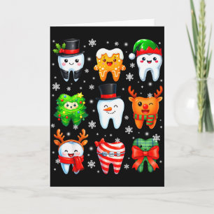 Schattige Tandarts Tand Snowman Kerstmis Xmas Mann Kaart