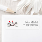  Schattige tandem fietsbruiloft Etiket (Insitu)