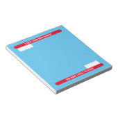 Schattige tandenborstel notitieblok voor tandarts  (Schuin)