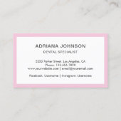 Schattige tandenpoetsen met tandenborstel tandarts visitekaartje (Achterkant)