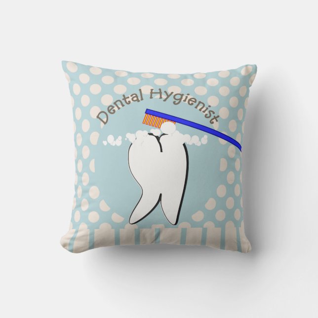 Schattige tandheelkundige Tooth Pillow 20X20" Kussen (Voorkant)