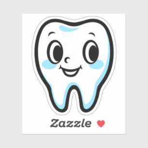 Schattige tandteken sticker