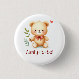 Schattige Tante te zijn Teddy Bear Whimsical Art Ronde Button 3,2 Cm