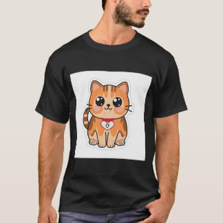 Schattige Tater Tot Cat met een teder hart pluche T-shirt
