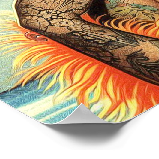  Schattige Tattoo Meisje Poster (Hoek)