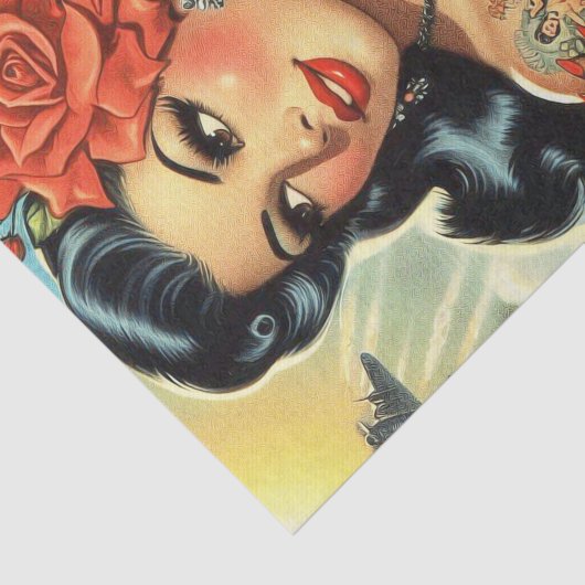  Schattige Tattoo Meisje Tissuepapier (Detail)