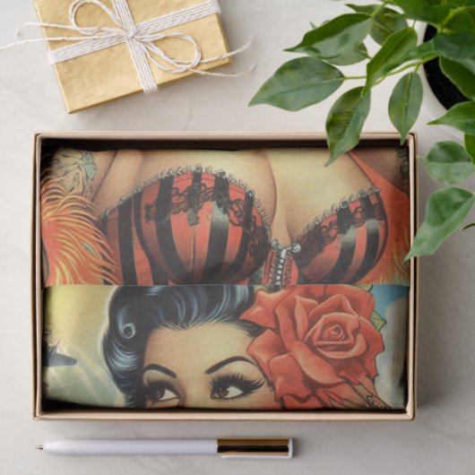  Schattige Tattoo Meisje Tissuepapier (Geschenk)