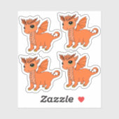 Schattige Taurus Dragon ontwerp zodiac stickers (Vel)