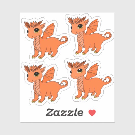 Schattige Taurus Dragon ontwerp zodiac stickers (Vel)