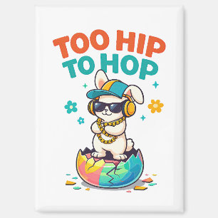 Schattige Te Hip om te Hop Konijn Illustratie Magneet