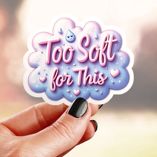 Schattige te zacht hiervoor sticker