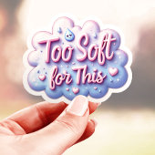 Schattige te zacht hiervoor sticker