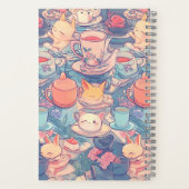 Schattige Tea Party doodles Notitieboek (Achterkant)