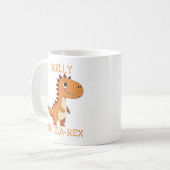 Schattige Tea-Rex Dinosaur Persoonlijke Naam Koffiemok (Voorkant links)